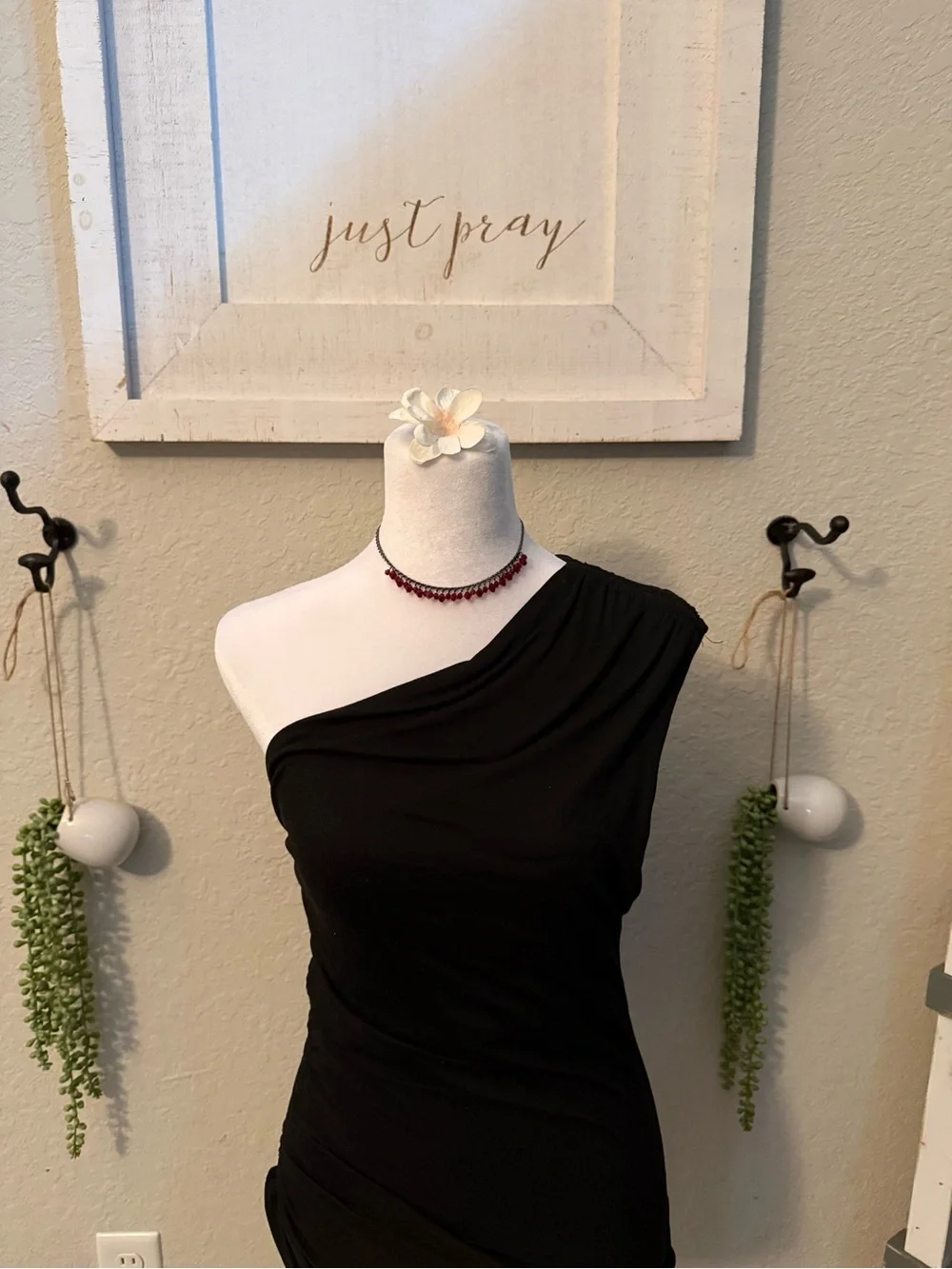 Red Beaded Choker Necklace